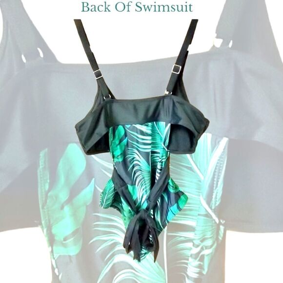 Women's One Piece Sexy Jungle theme Swimsuit. - Picture 7 of 11